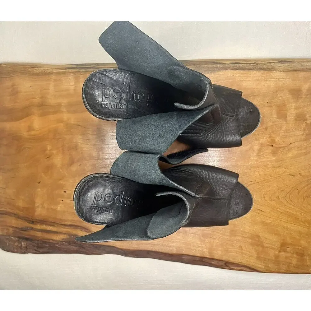 Pedro Garcia Peeptoe‎ Slingback Heel.  Bikercore Bootie Size 6/36
